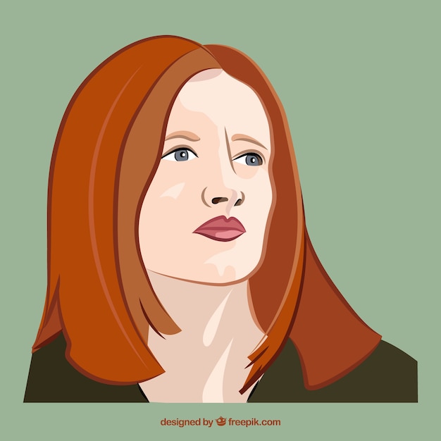 Mulher de cabelo vermelho