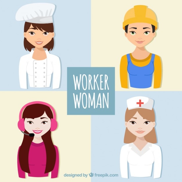Vetor grátis mulheres do trabalhador