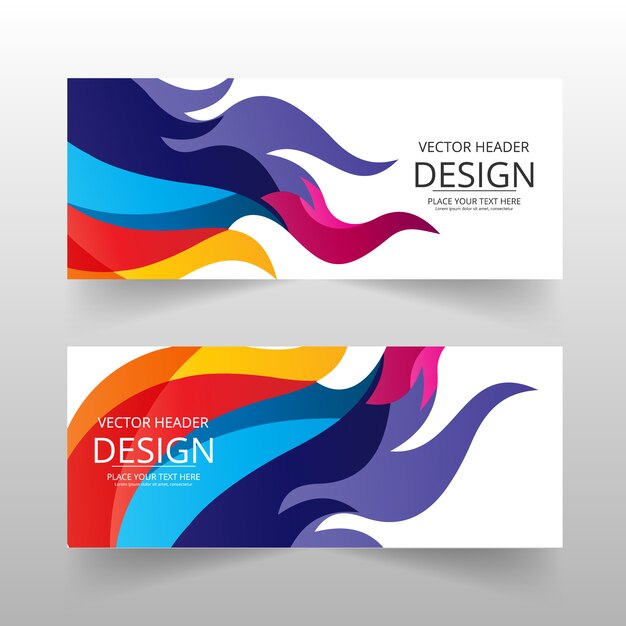 Multicolor abtract banner