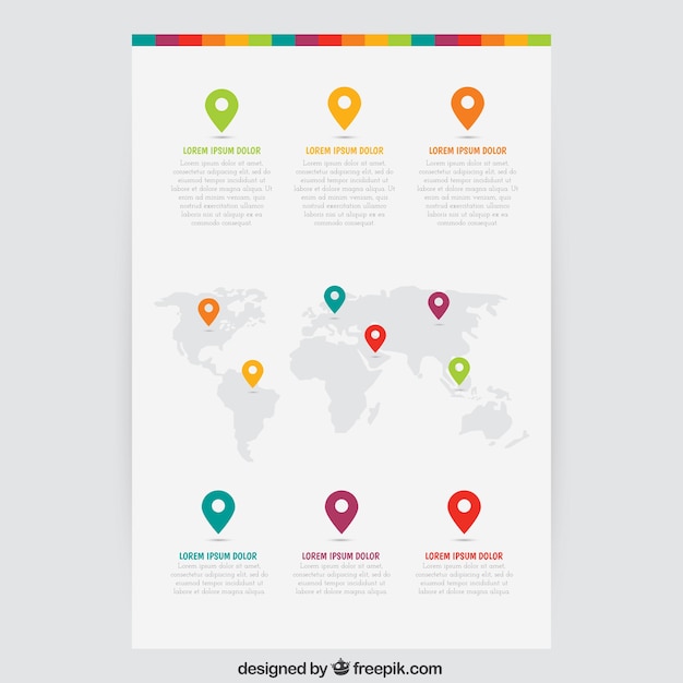 Mundial folheto mapa de negócios