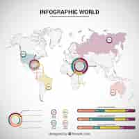 Vetor grátis mundial infográfico