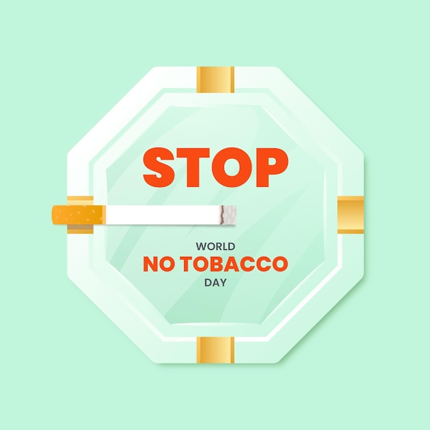 Mundo plano sem ilustração do dia do tabaco