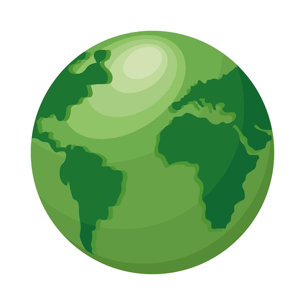 Mundo verde planeta terra