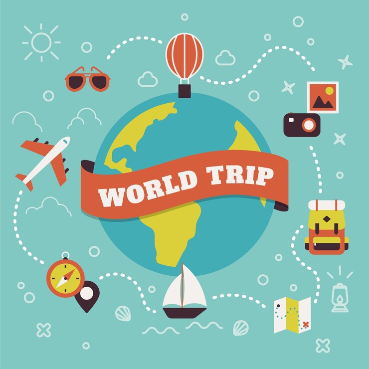 Vetor grátis mundo viagem