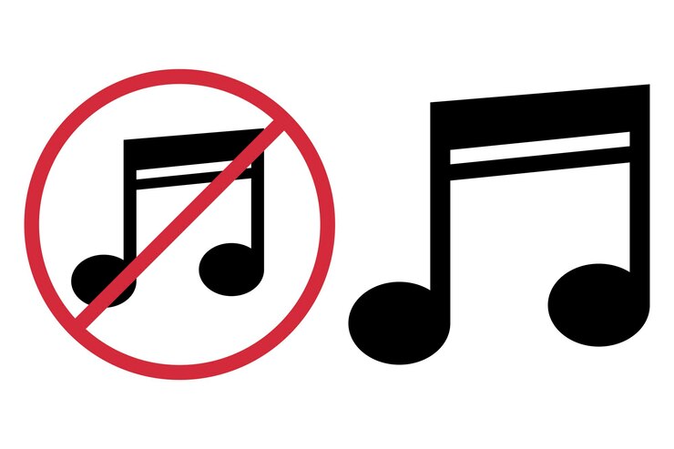 Vetor grátis música e nenhuma nota musical