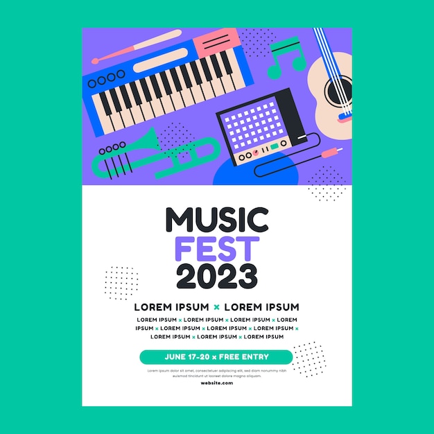 Música modelo festival poster