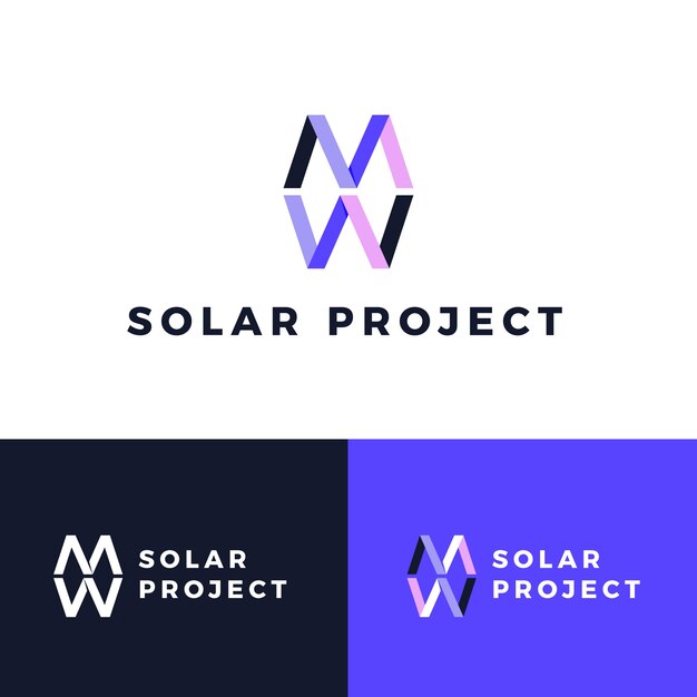 Mw design de logotipo de negócios