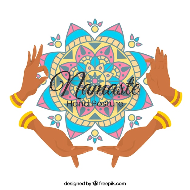 Namaste com mandala