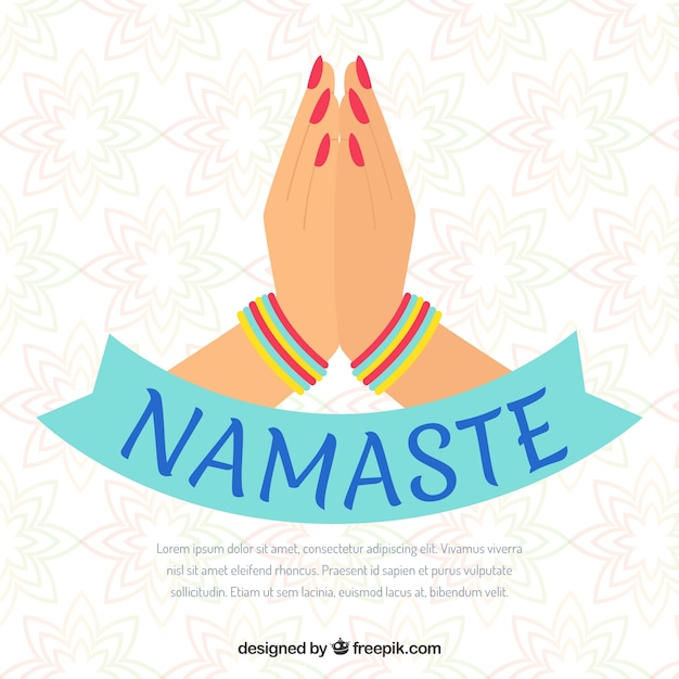 Namaste greeting background