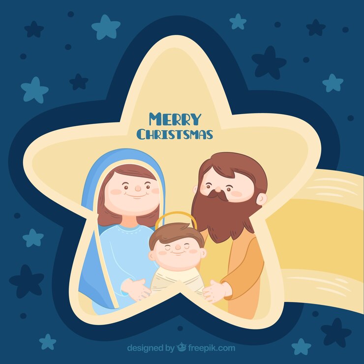 Vetor grátis nativity scene background