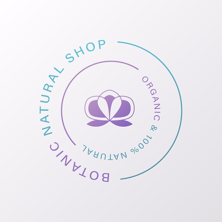 Vetor grátis natural e orgânico para branding e identidade corporativa