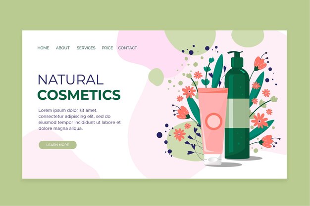 Nature cosmetics - página de destino