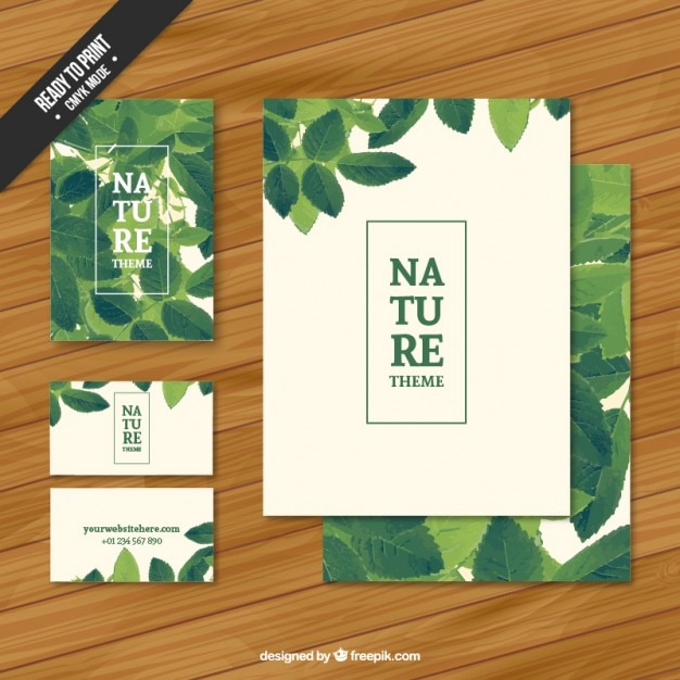 Vetor grátis natureza papelaria