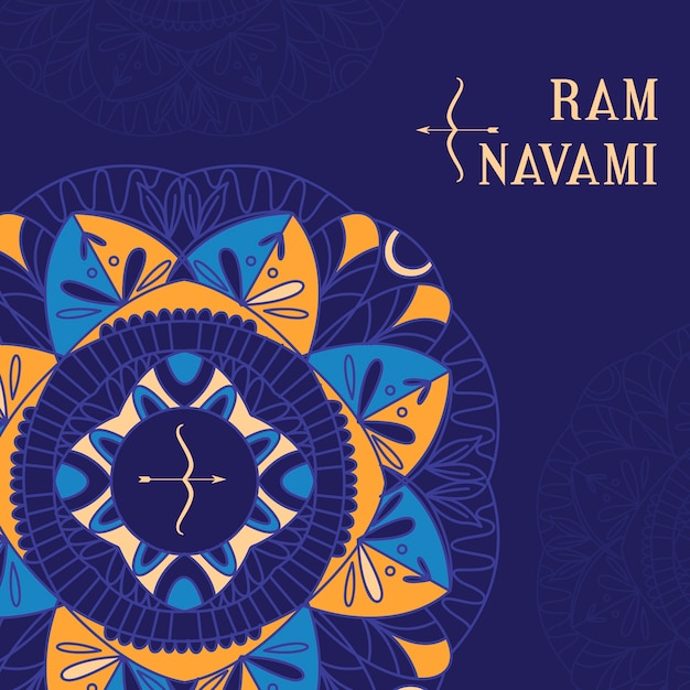 Navami ram desenhado de mão