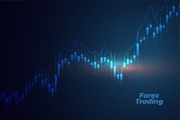 Vetor grátis negociação forex com gráfico de velas