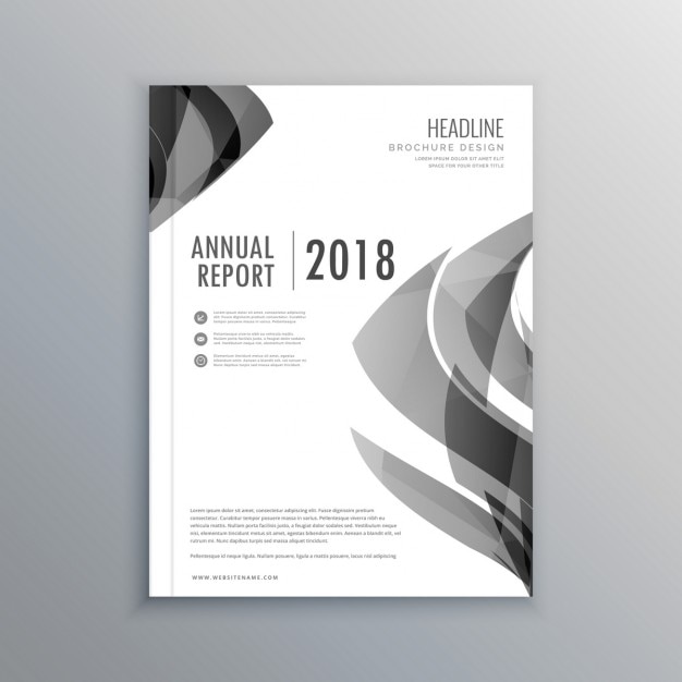 Vetor grátis negócios corporativos relatório anual modelo de brochura