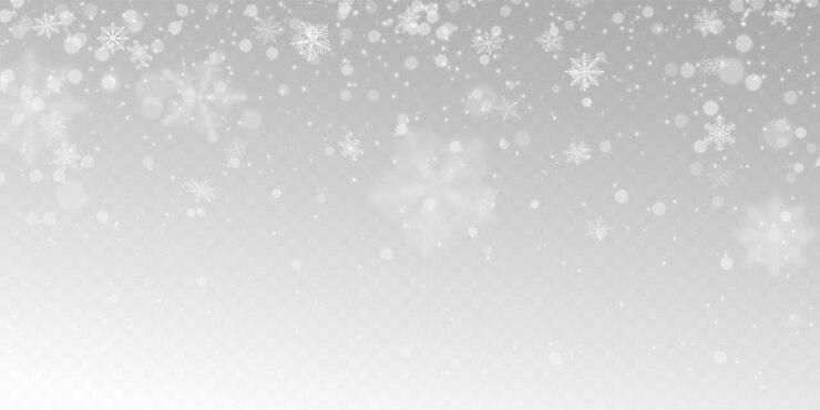 Vetor grátis neve caindo realista com flocos de neve brancos, efeito de luz.