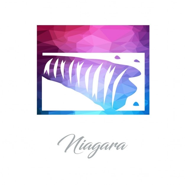 Niagara queda monumento logotipo polygon