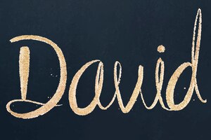 Nome de david espumante tipografia de ouro vetorial