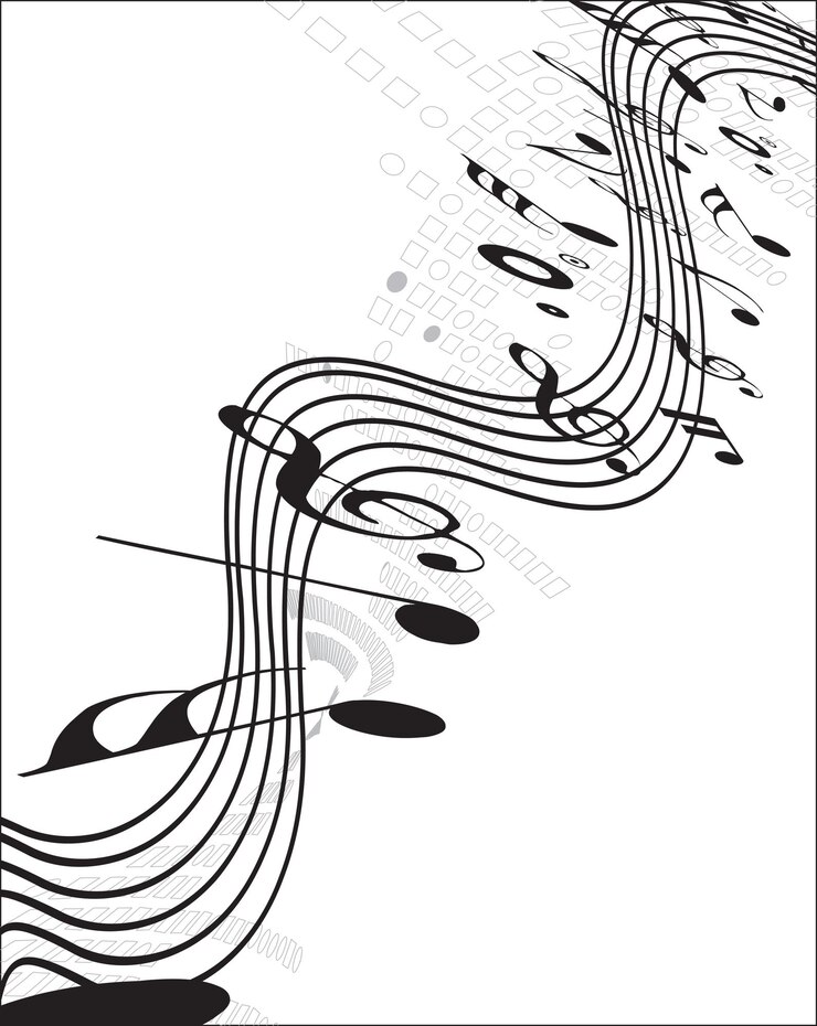 Vetor grátis notas musicais para design usam ilustração vetorialxdxa