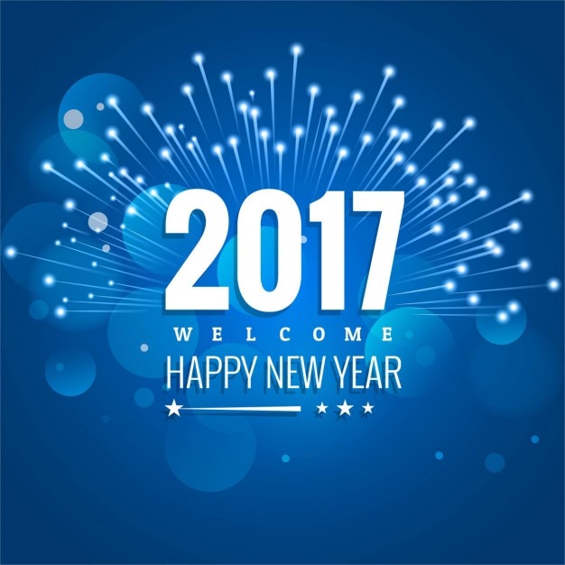 Novo ano de 2017 azul