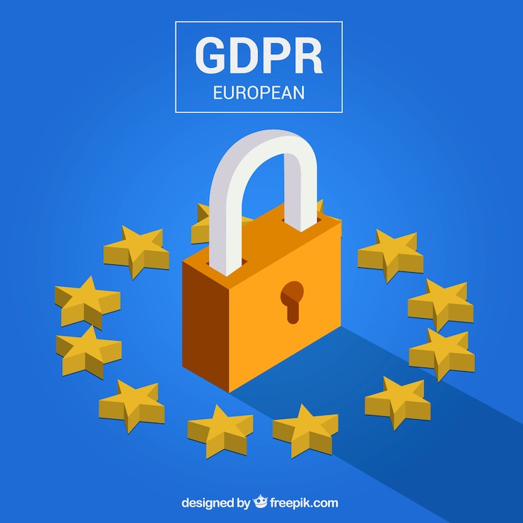 Vetor grátis novo conceito europeu de gdpr