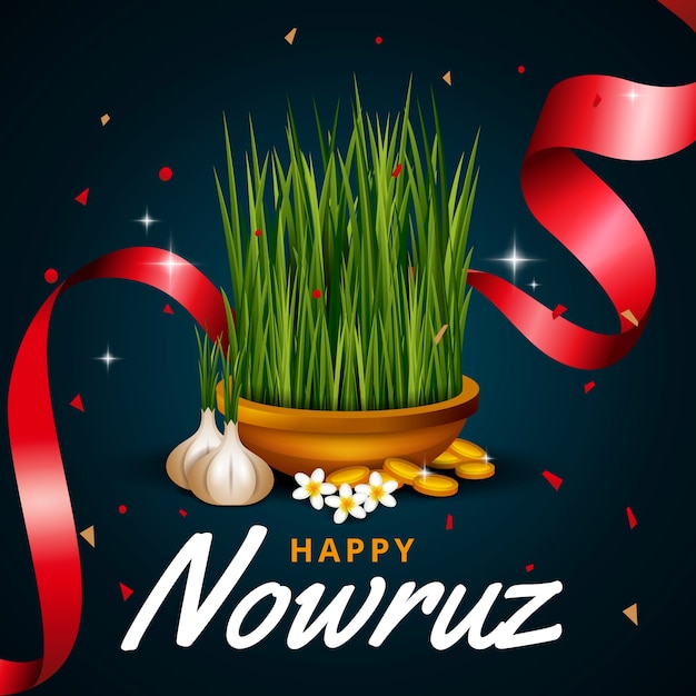 Nowruz feliz realista conceito