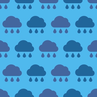 Nuvem chuvosa. padrão sem emenda de nuvens chuvosas. símbolo de mau tempo. ilustração vetorial