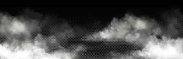 Vetor grátis nuvem de fumaça branca com efeito de sobreposição