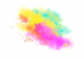 Vetor grátis nuvem de poeira colorida em aquarela