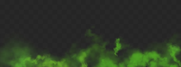 Nuvens de fumaça verde com mau cheiro ou vapor tóxico