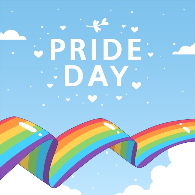 O amor é amor bandeira do arco-íris do dia do orgulho