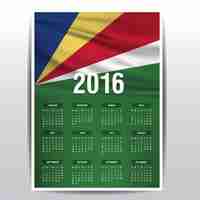 Vetor grátis o calendário de 2016 seychelles