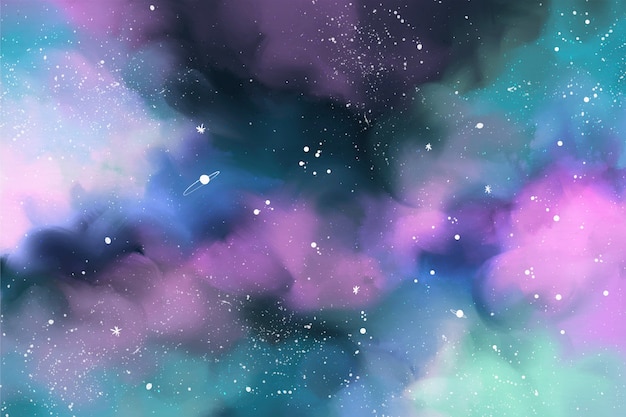 o fundo da galáxia Watercolor
