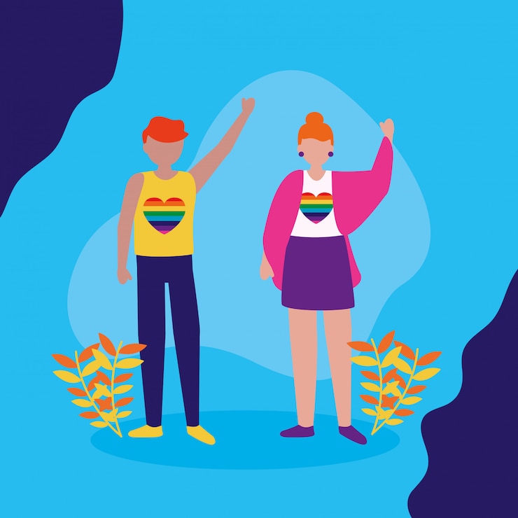 Vetor grátis o projeto lgbtq da comunidade queer