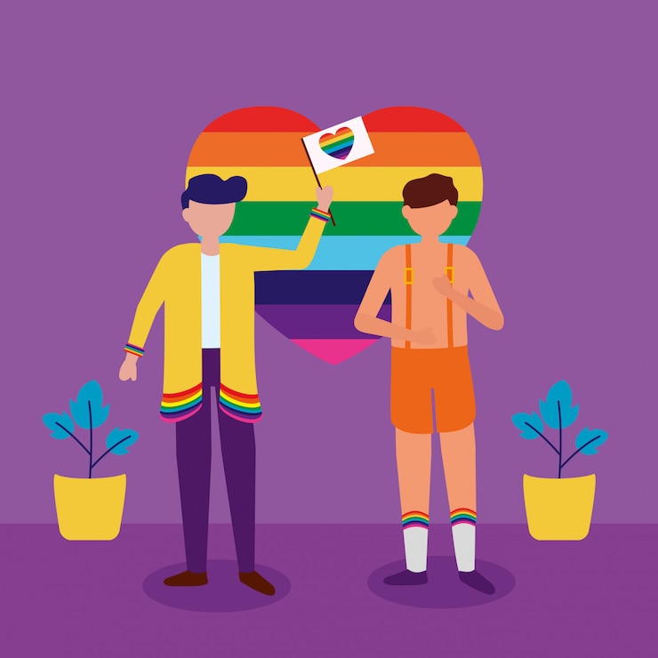 Vetor grátis o projeto lgbtq da comunidade queer
