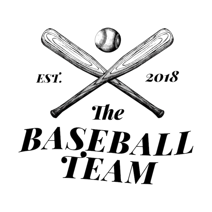 Vetor grátis o vetor de design de logotipo de time de beisebol
