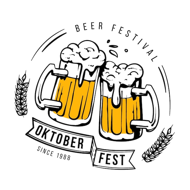 Oktoberfest desenhado à mão