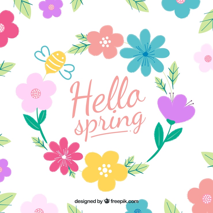 Vetor grátis olá fundo da primavera