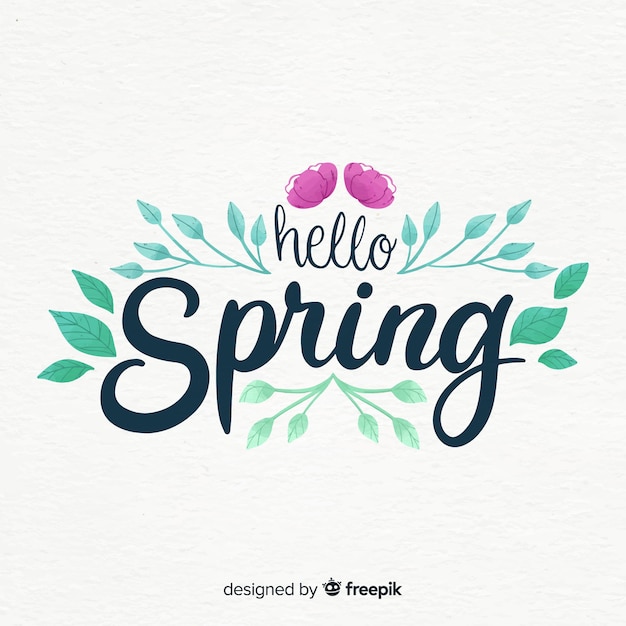 Olá letras de primavera