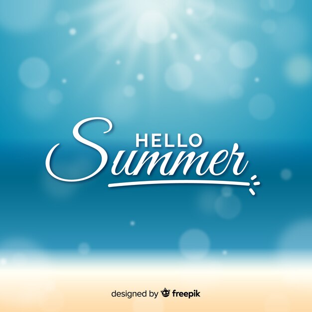 Olá turva fundo de verão