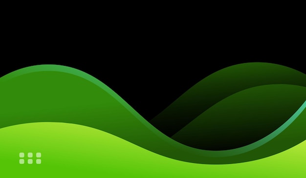 Vetor grátis onda verde fundo abstrato design moderno