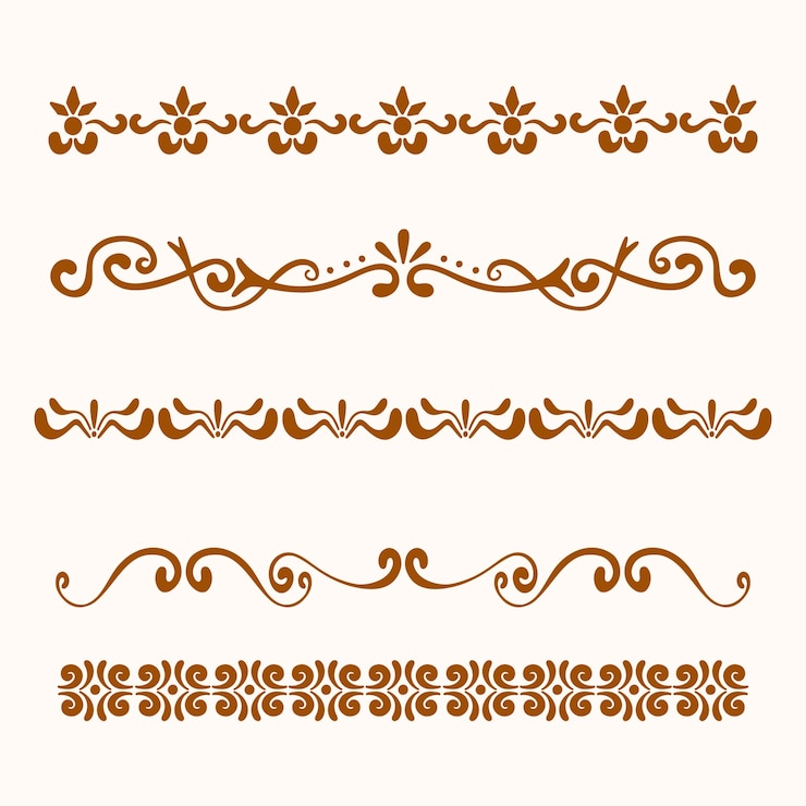 Vetor grátis ornamentos desenhados à mão.