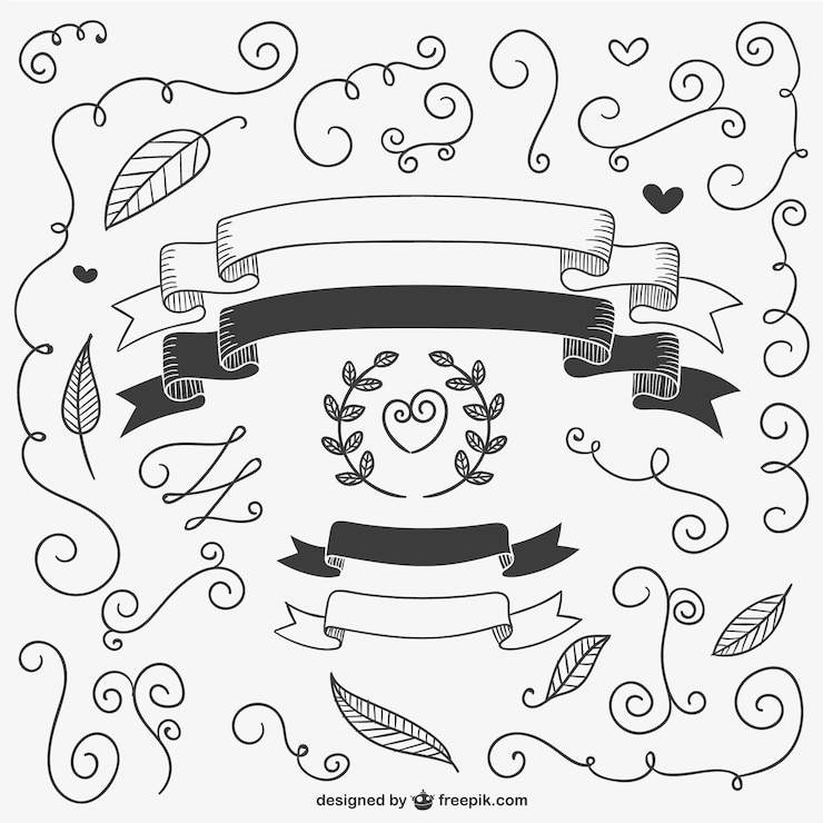Vetor grátis ornamentos desenhados embalar