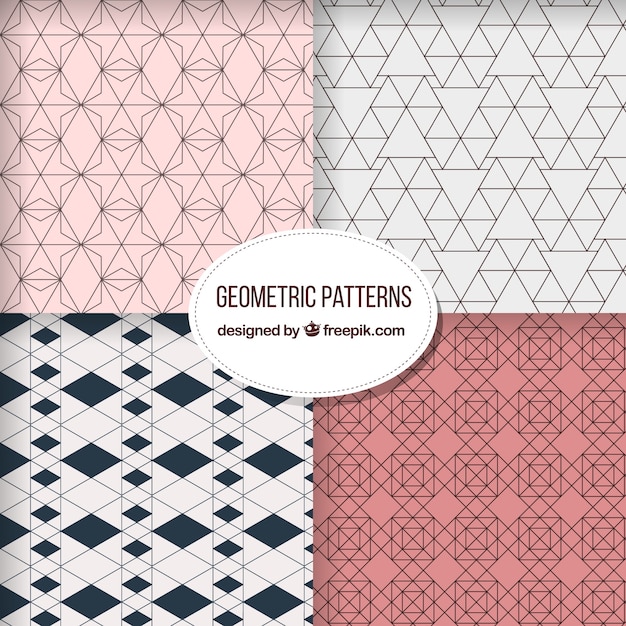 Vetor grátis os padrões geométricos com formas diferentes