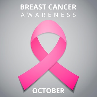 Outubro, mês de conscientização sobre o câncer de mama. dia internacional contra o câncer de mama. fita rosa da consciência. ilustração vetorial. cartaz, anúncio, mídia social, capa. eps10.