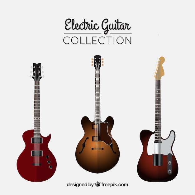 Pack plano de três guitarras elétricas