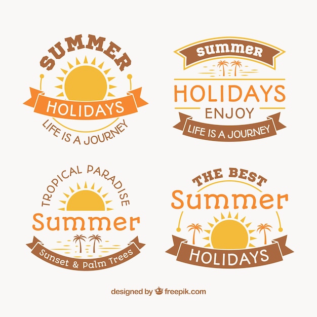 Pacote de adesivos decorativos para o verão