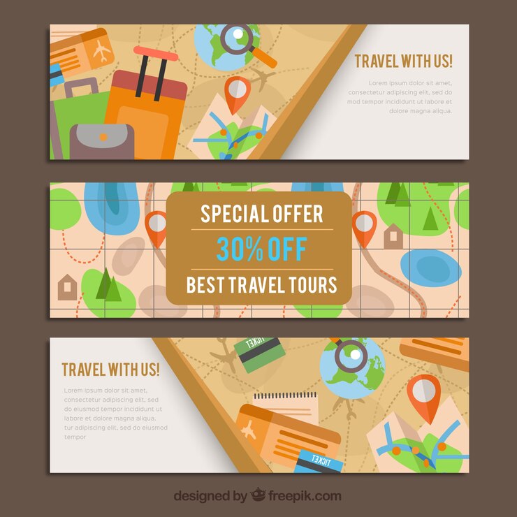 Vetor grátis pacote de banners retro
