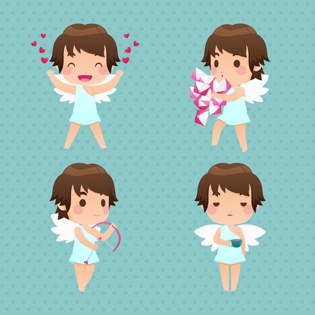 Pacote de cupido do dia dos namorados